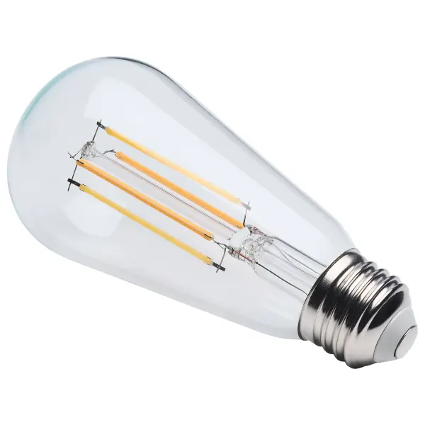8 Watt LED ST19 - 3000K-2000K Warm Dimming - Medium Base - Clear Finish - Image 3