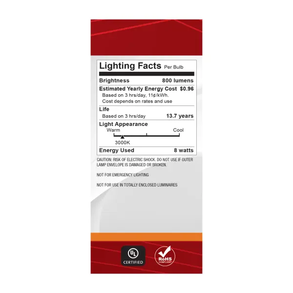 8 Watt LED ST19 - 3000K-2000K Warm Dimming - Medium Base - Clear Finish - Image 8
