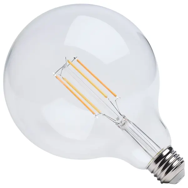 8 Watt LED G40 - 3000K-2000K Warm Dimming - Medium Base - Clear Finish - Image 3
