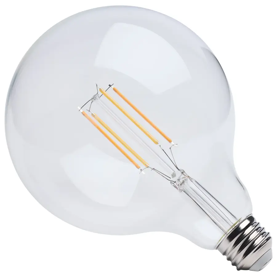 8 Watt LED G40 - 3000K-2000K Warm Dimming - Medium Base - Clear Finish - Image 3