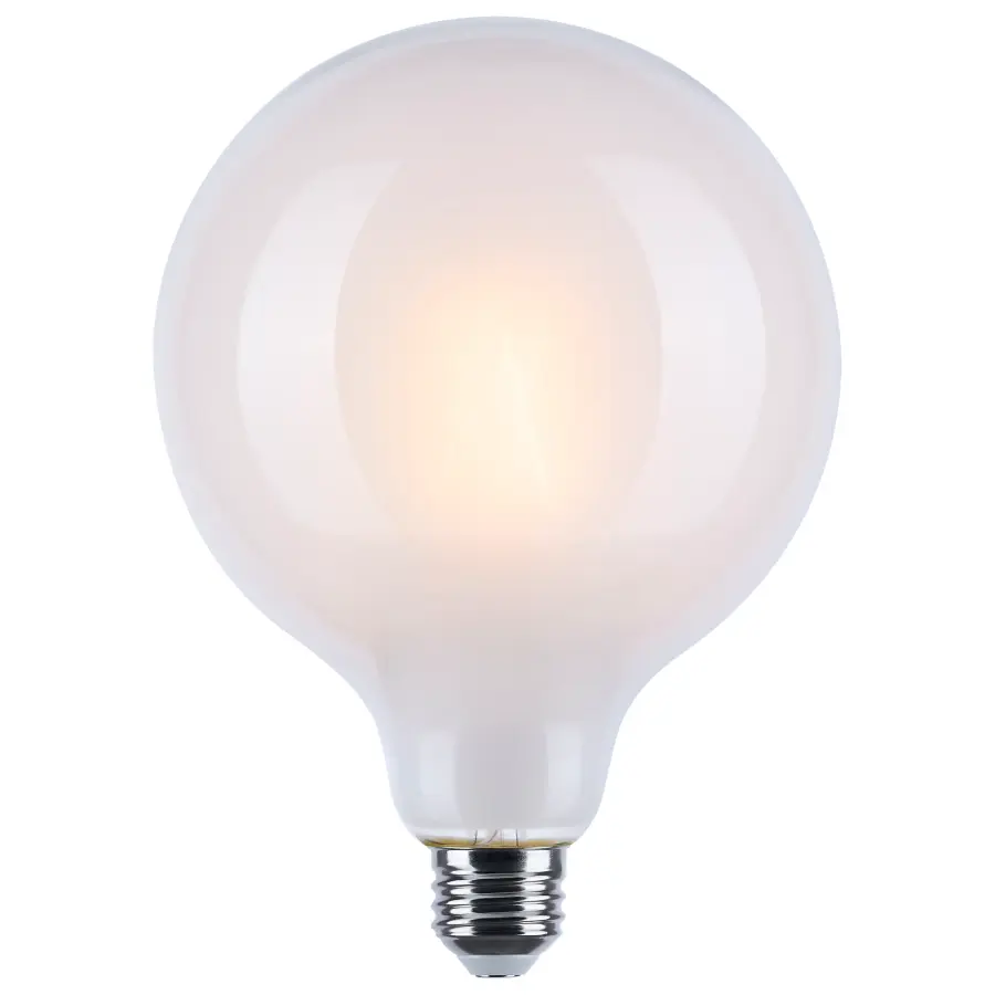 8 Watt LED G40 - 3000K-2000K Warm Dimming - Medium Base - White Finish - Image 2