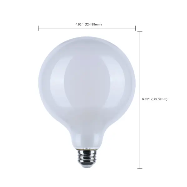 8 Watt LED G40 - 3000K-2000K Warm Dimming - Medium Base - White Finish - Image 11