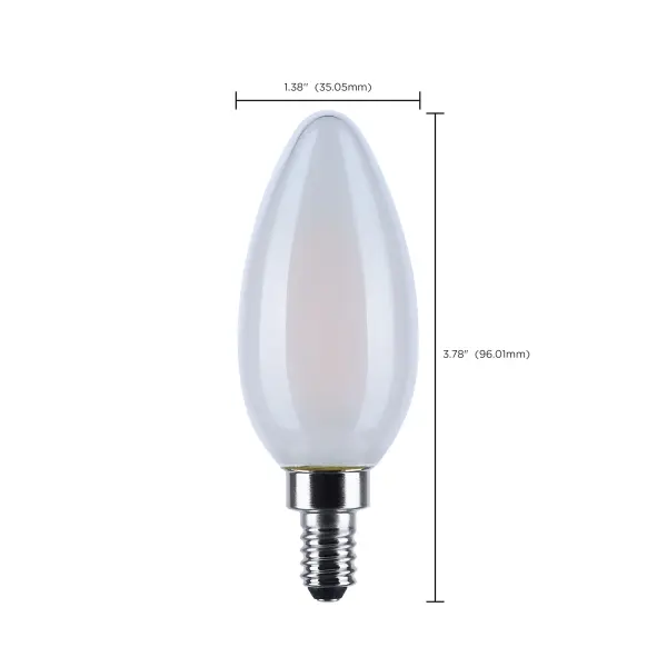 4.5 Watt LED B11 - 3000K-2000K Warm Dimming - Candelabra Base - Frost Finish - Image 11
