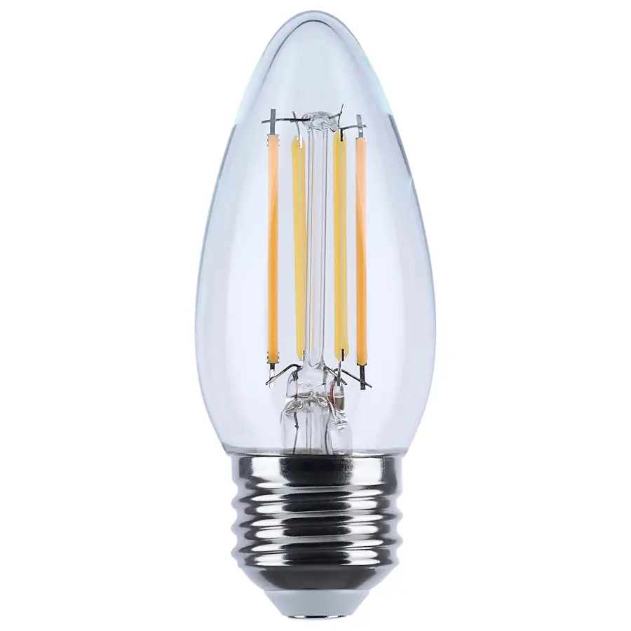 4.5 Watt LED B11 - 3000K-2000K Warm Dimming - Medium Base - Clear Finish - Image 1