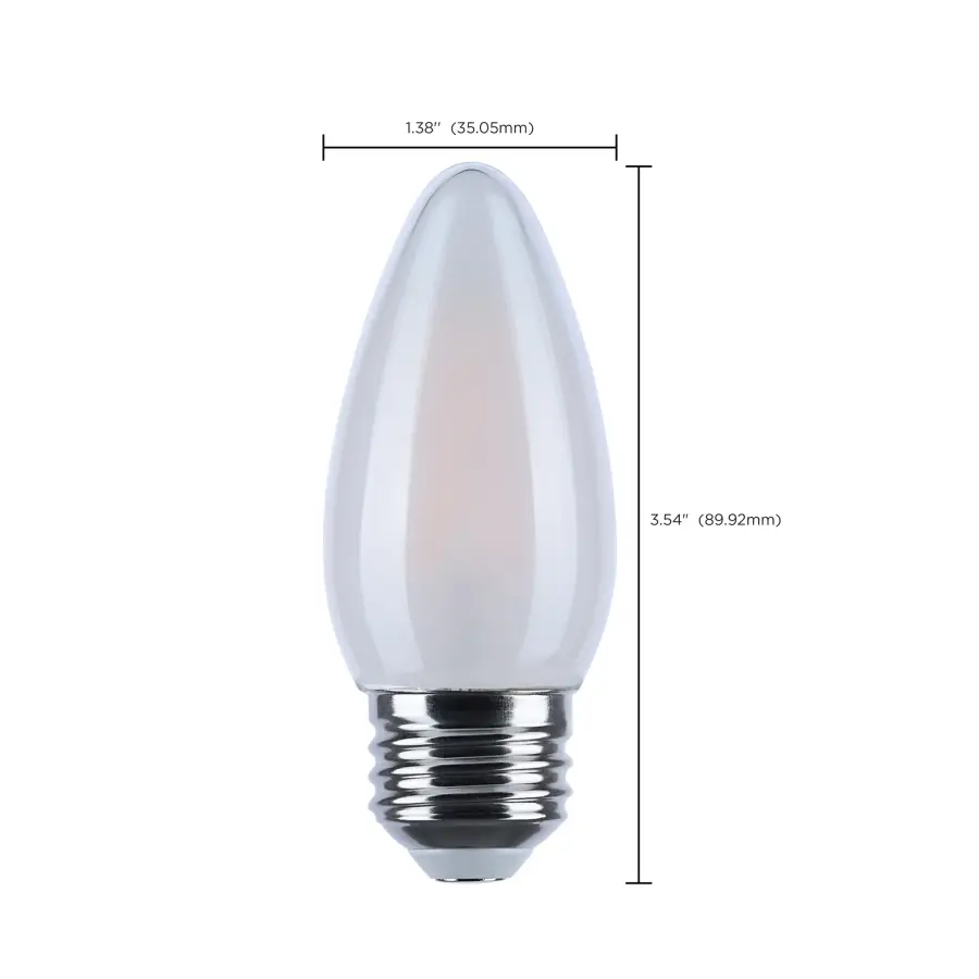 4.5 Watt LED B11 - 3000K-2000K Warm Dimming - Medium Base - Frost Finish - Image 11