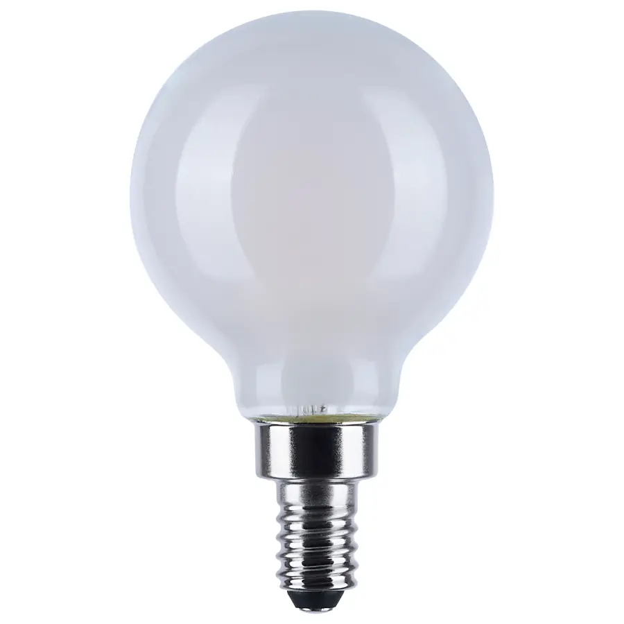 4.5 Watt LED G16.5 - 3000K-2000K Warm Dimming - Candelabra Base - White Finish - Image 1