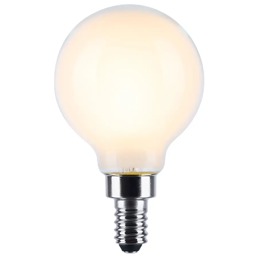 4.5 Watt LED G16.5 - 3000K-2000K Warm Dimming - Candelabra Base - White Finish - Image 2