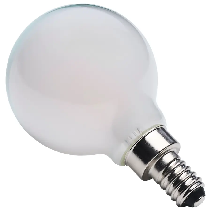 4.5 Watt LED G16.5 - 3000K-2000K Warm Dimming - Candelabra Base - White Finish - Image 3