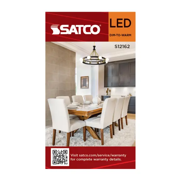 4.5 Watt LED G16.5 - 3000K-2000K Warm Dimming - Candelabra Base - White Finish - Image 6