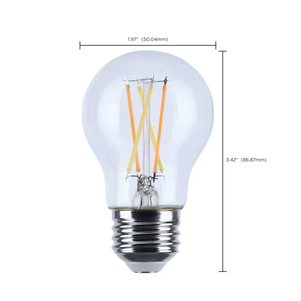 4.5 Watt LED A15 - 3000K-2000K Warm Dimming - Medium Base - Clear Finish - Image 11