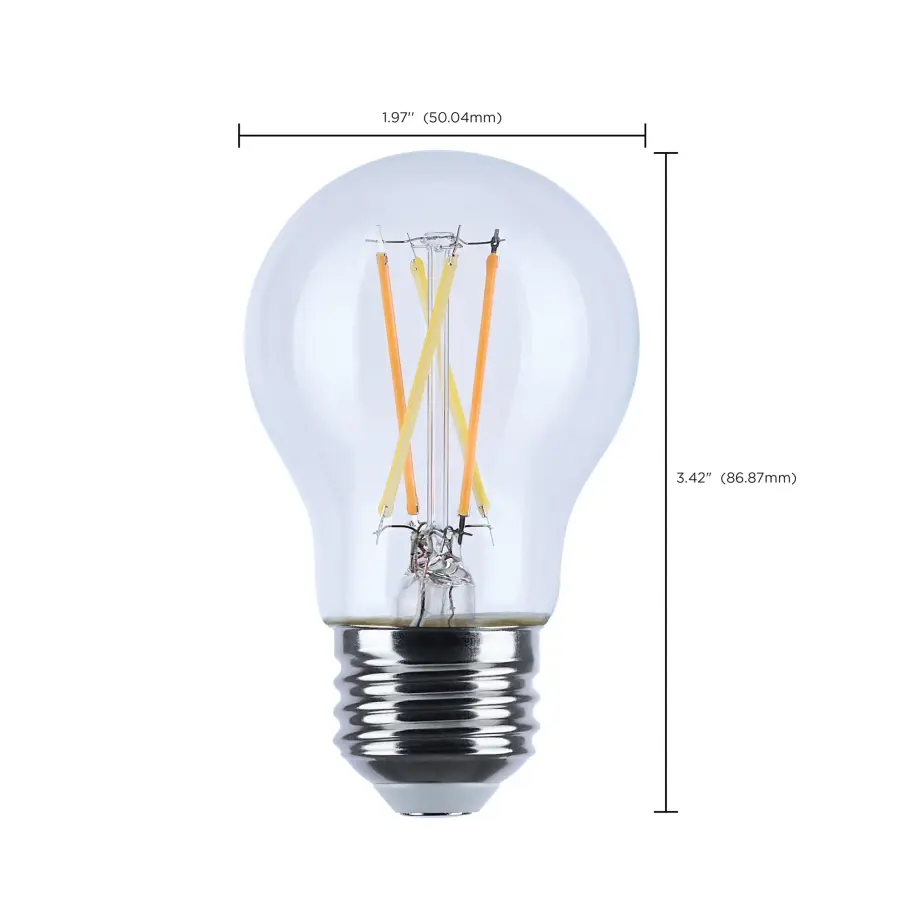 4.5 Watt LED A15 - 3000K-2000K Warm Dimming - Medium Base - Clear Finish - Image 11