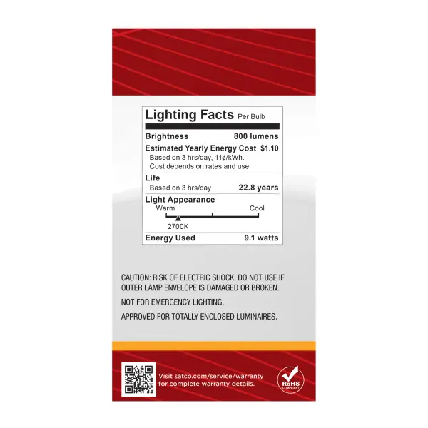 9.1 Watt A19 LED - 2700K CCT - Medium Base - White Finish - 12V-24VAC - 12V-34VDC - Image 7