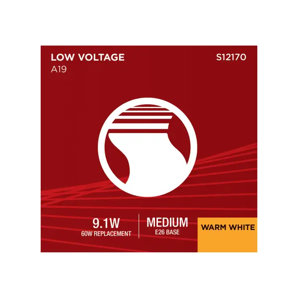 9.1 Watt A19 LED - 2700K CCT - Medium Base - White Finish - 12V-24VAC - 12V-34VDC - Image 8