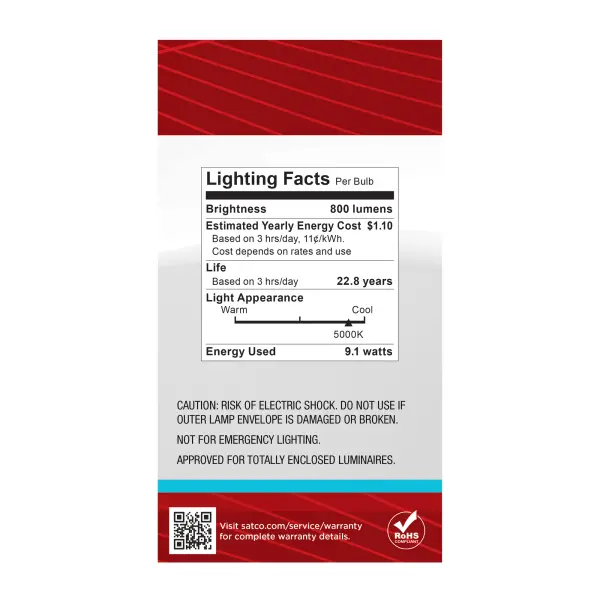 9.1 Watt A19 LED - 5000K CCT - Medium Base - White Finish - 12V-24VAC - 12V-34VDC - Image 7