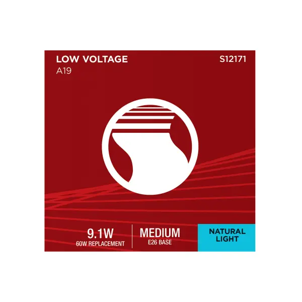 9.1 Watt A19 LED - 5000K CCT - Medium Base - White Finish - 12V-24VAC - 12V-34VDC - Image 8