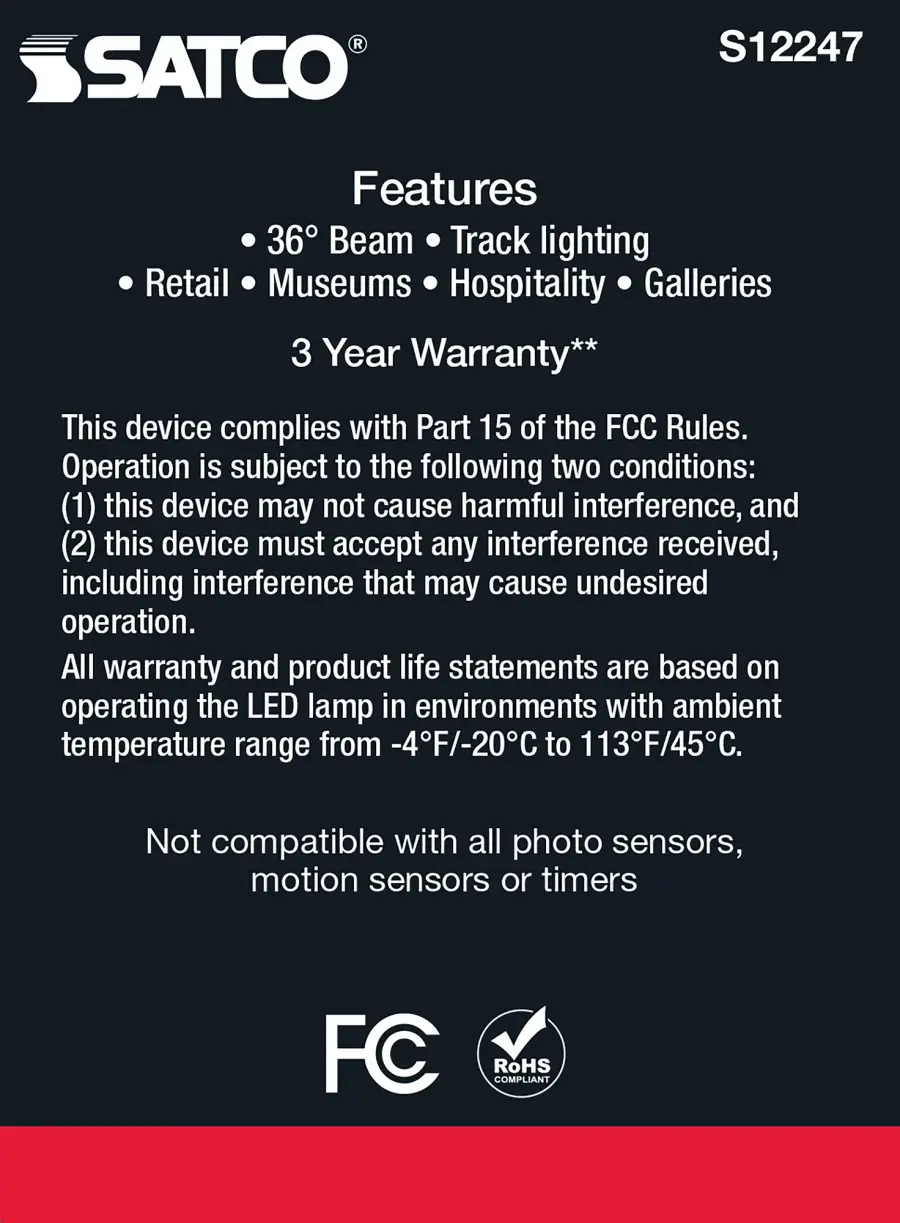 12 Watt - AR111 - COB LED - 900 Lumens - G53 Base - 80 CRI - 3000K - 12 Volt - 36 Degree - Floodlight Bulb - Image 7