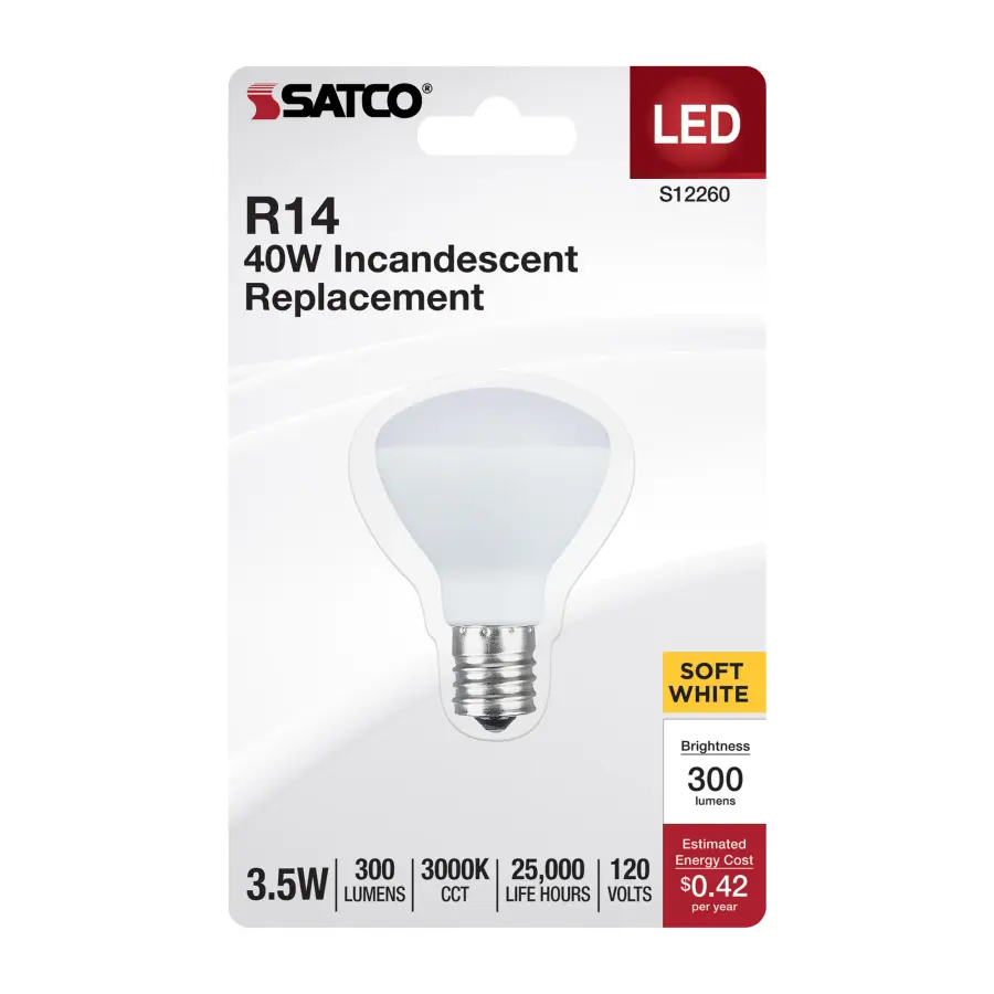 3.5 Watt - R14 LED - Intermediate Base - 3000K CCT - Frost Finish - 120 Volt - Image 2