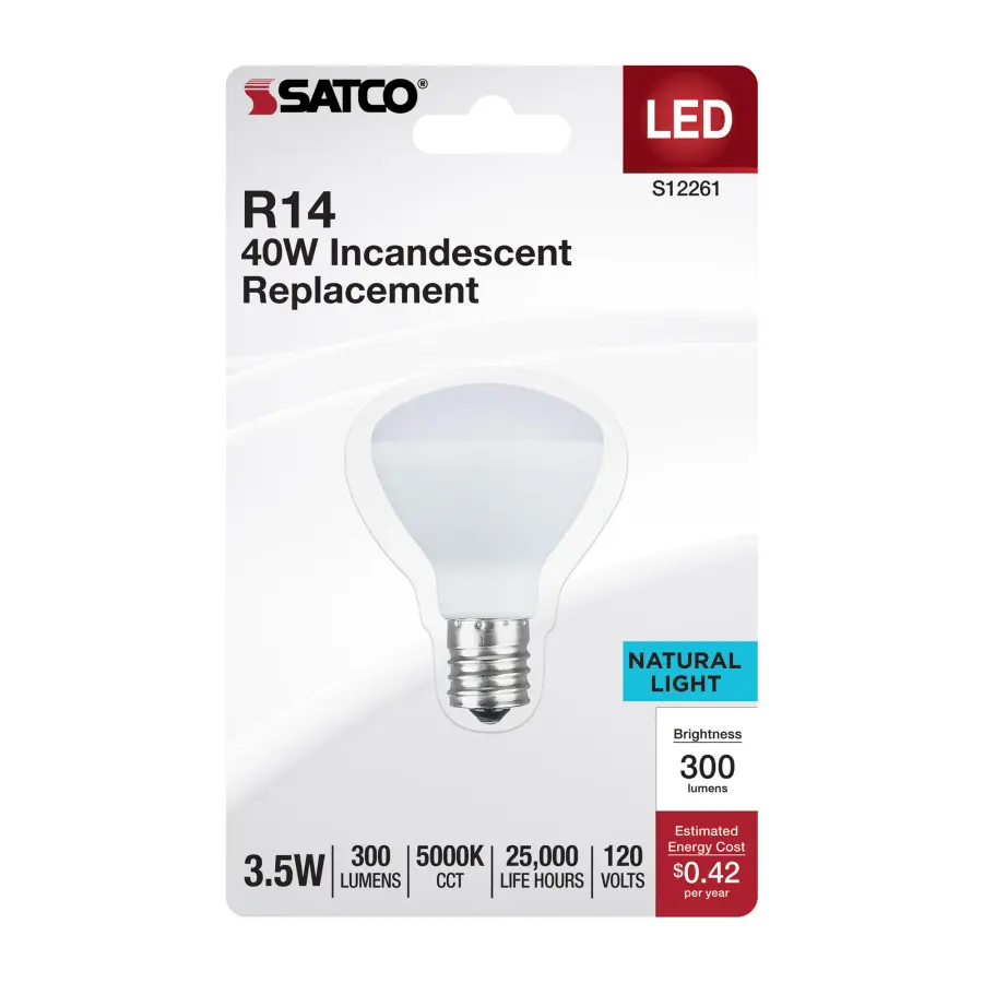 3.5 Watt - R14 LED - Intermediate Base - 5000K CCT - Frost Finish - 120 Volt - Image 2