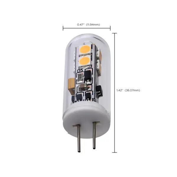 2 Watt T4 LED - Clear Finish - Bi Pin G4 Base - 3000K - 12 Volt - Image 8