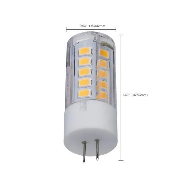 3 Watt T5 LED - Clear Finish - Bi Pin G4 Base - 3000K - 12 Volt - Image 8