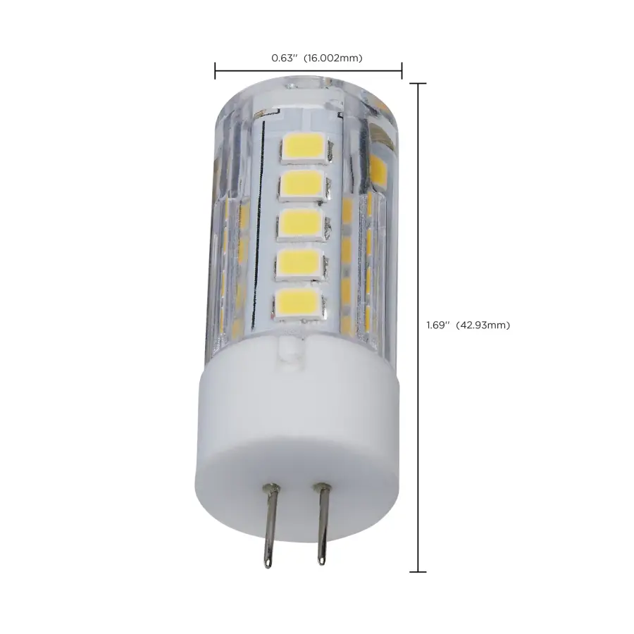 3 Watt T5 LED - Clear Finish - Bi Pin G4 Base - 5000K - 12 Volt - Image 8