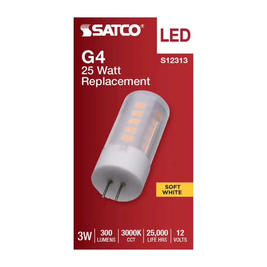 3 Watt T5 LED - Frost Finish - Bi Pin G4 Base - 3000K - 12 Volt - Image 3