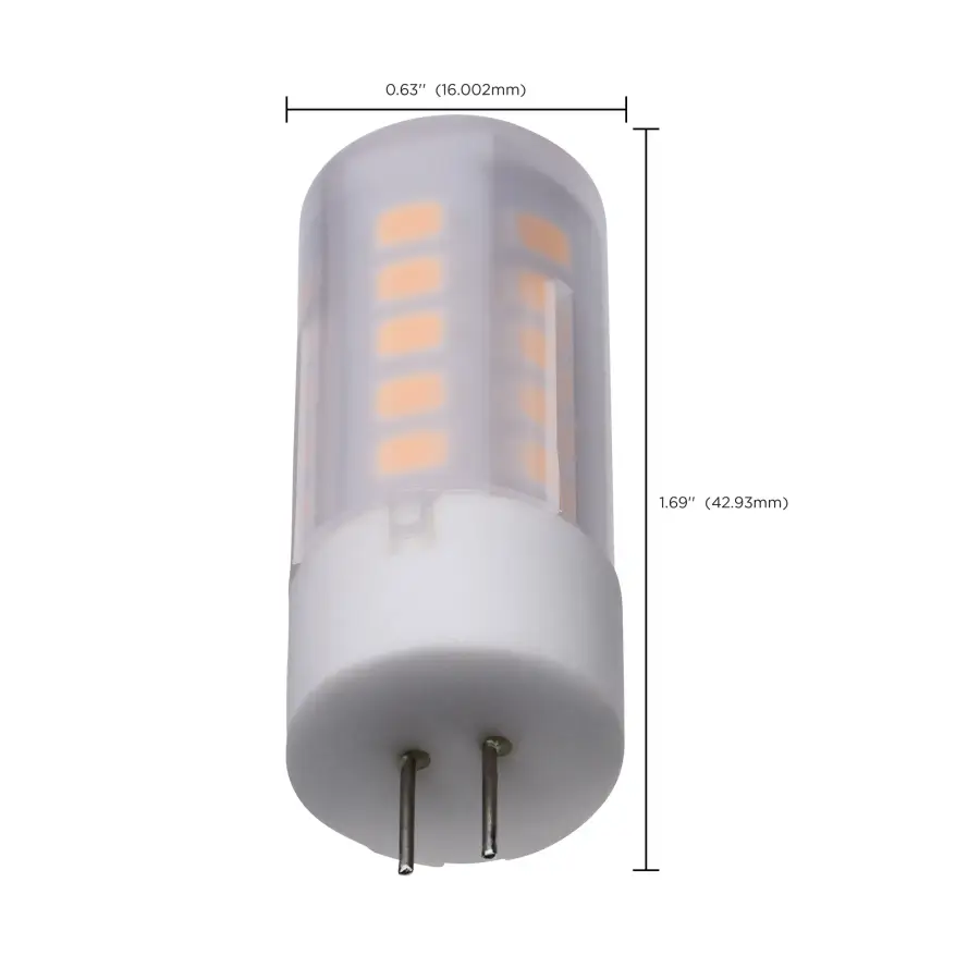 3 Watt T5 LED - Frost Finish - Bi Pin G4 Base - 3000K - 12 Volt - Image 8