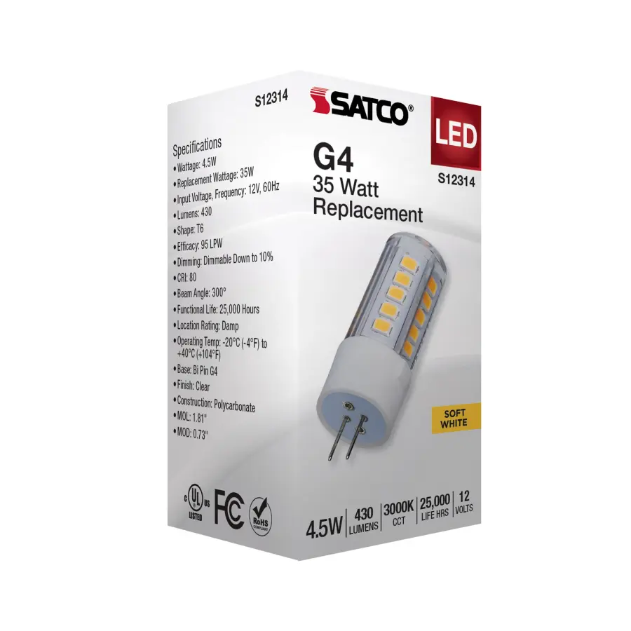 4.5 Watt T6 LED - Clear Finish - Bi Pin G4 Base - 3000K - 12 Volt - Image 7