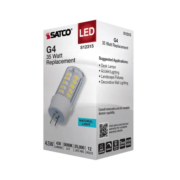4.5 Watt T6 LED - Clear Finish - Bi Pin G4 Base - 5000K - 12 Volt - Image 6