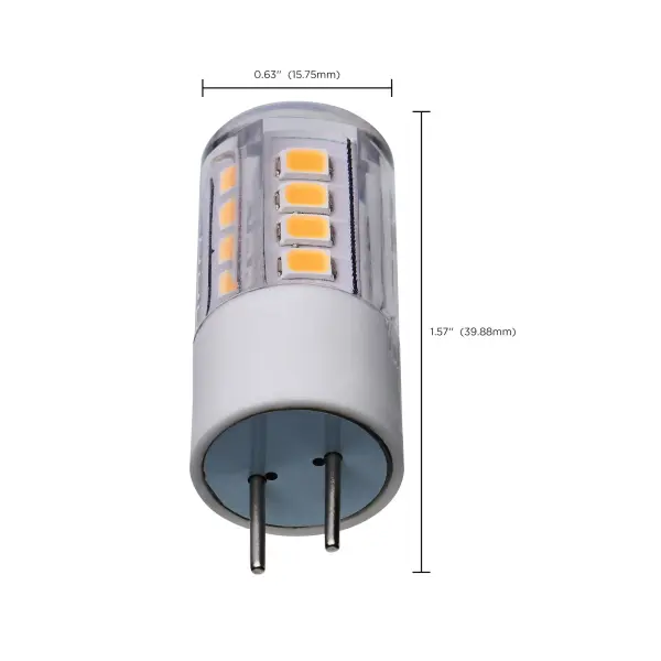 3 Watt T5 LED - Clear Finish - GY6.35 Base - 3000K - 12 Volt - Image 8