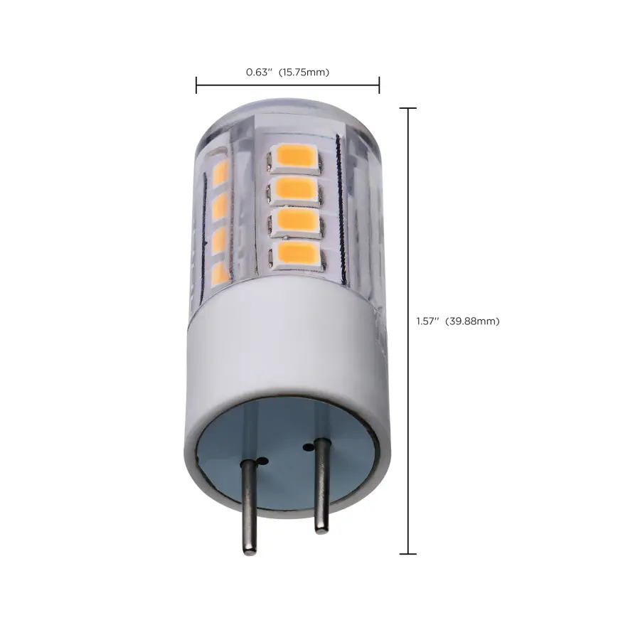 3 Watt T5 LED - Clear Finish - GY6.35 Base - 3000K - 12 Volt - Image 8