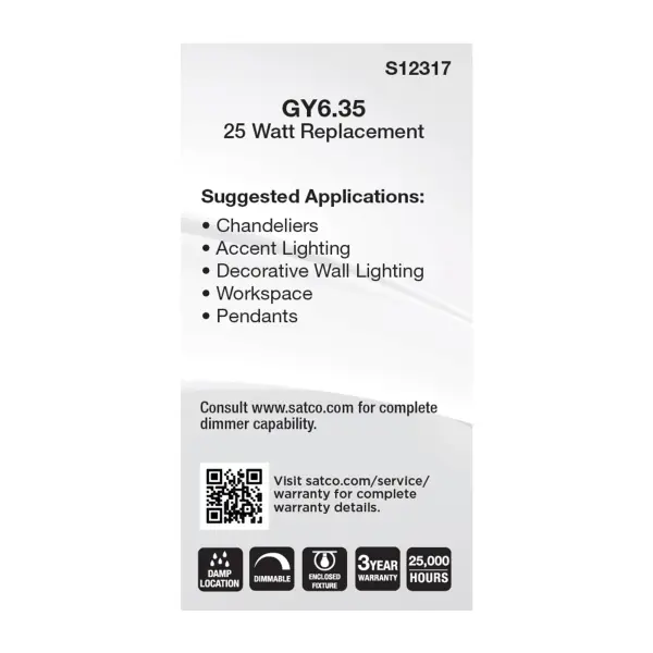 3 Watt T5 LED - Clear Finish - GY6.35 Base - 5000K - 12 Volt - Image 4