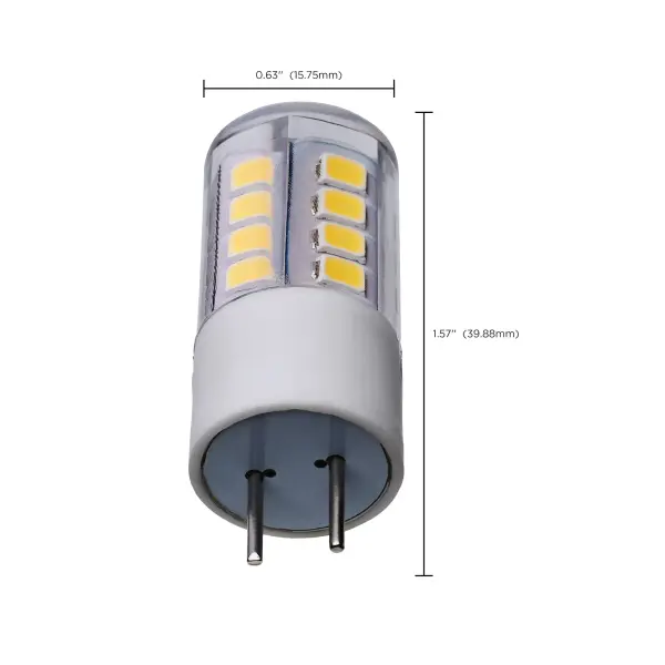 3 Watt T5 LED - Clear Finish - GY6.35 Base - 5000K - 12 Volt - Image 8