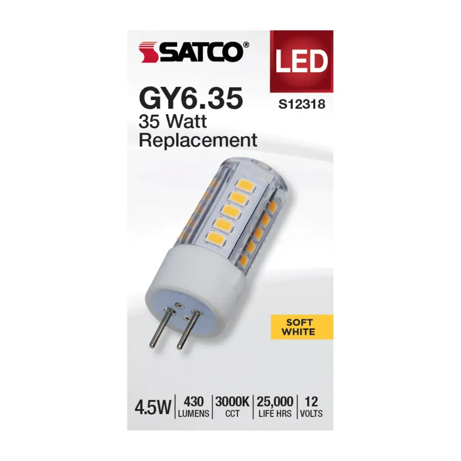 4.5 Watt T6 LED - Clear Finish - GY6.35 Base - 3000K - 12 Volt - Image 2
