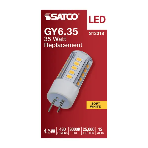 4.5 Watt T6 LED - Clear Finish - GY6.35 Base - 3000K - 12 Volt - Image 3