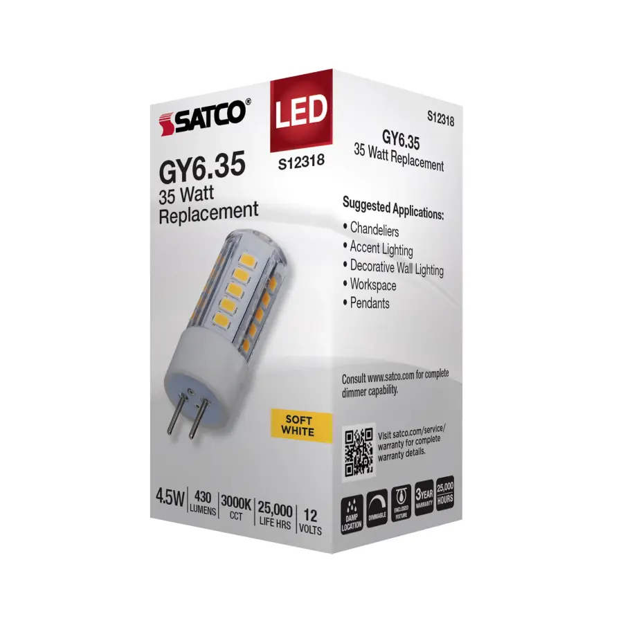 4.5 Watt T6 LED - Clear Finish - GY6.35 Base - 3000K - 12 Volt - Image 6