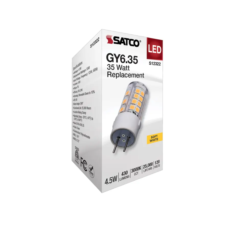 4.5 Watt T6 LED - Clear Finish - GY6.35 Base - 3000K - 120 Volt - Image 6