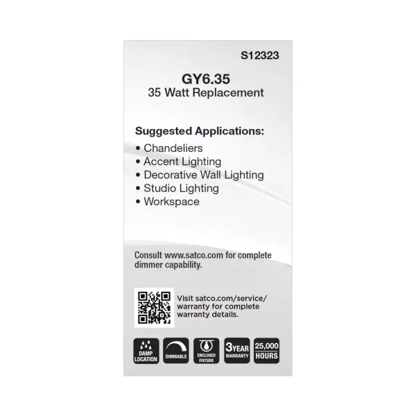 4.5 Watt T6 LED - Clear Finish - GY6.35 Base - 5000K - 120 Volt - Image 4