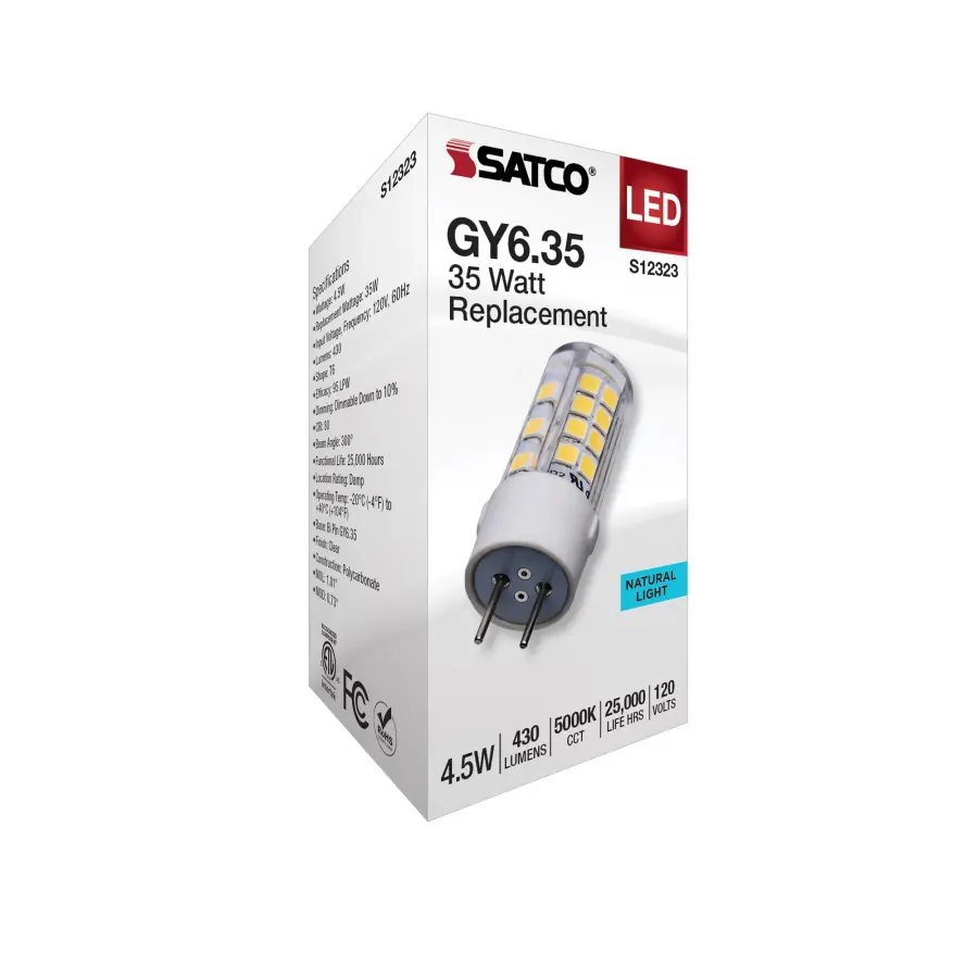 4.5 Watt T6 LED - Clear Finish - GY6.35 Base - 5000K - 120 Volt - Image 6