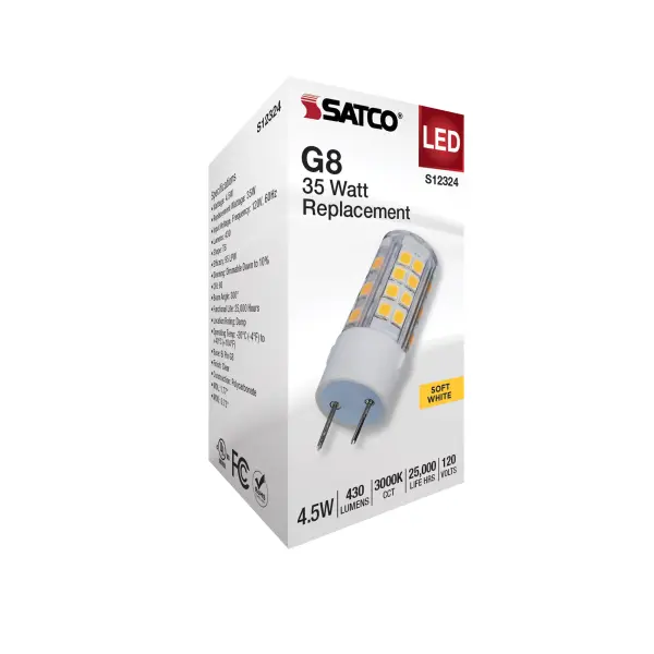 4.5 Watt T6 LED - Clear Finish - G8 Base - 3000K - 120 Volt - Image 6