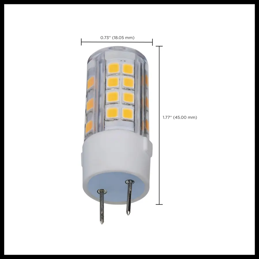 4.5 Watt T6 LED - Clear Finish - G8 Base - 3000K - 120 Volt - Image 8