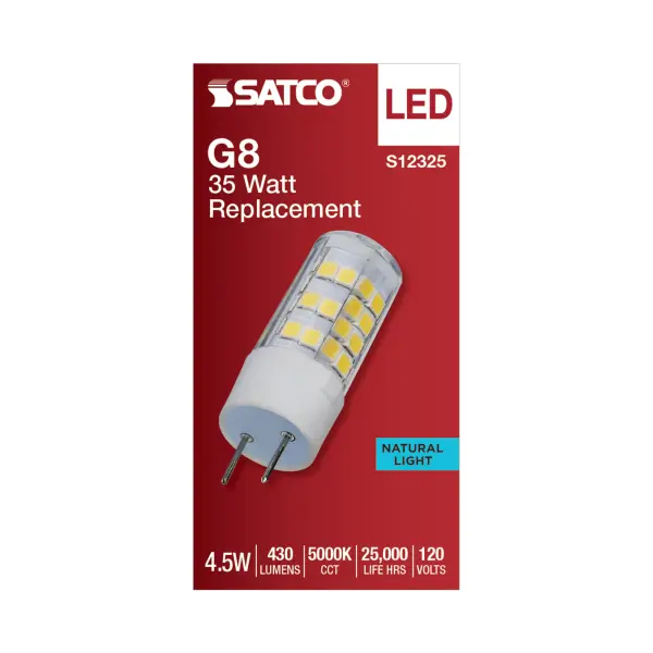 4.5 Watt T6 LED - Clear Finish - G8 Base - 5000K - 120 Volt - Image 3