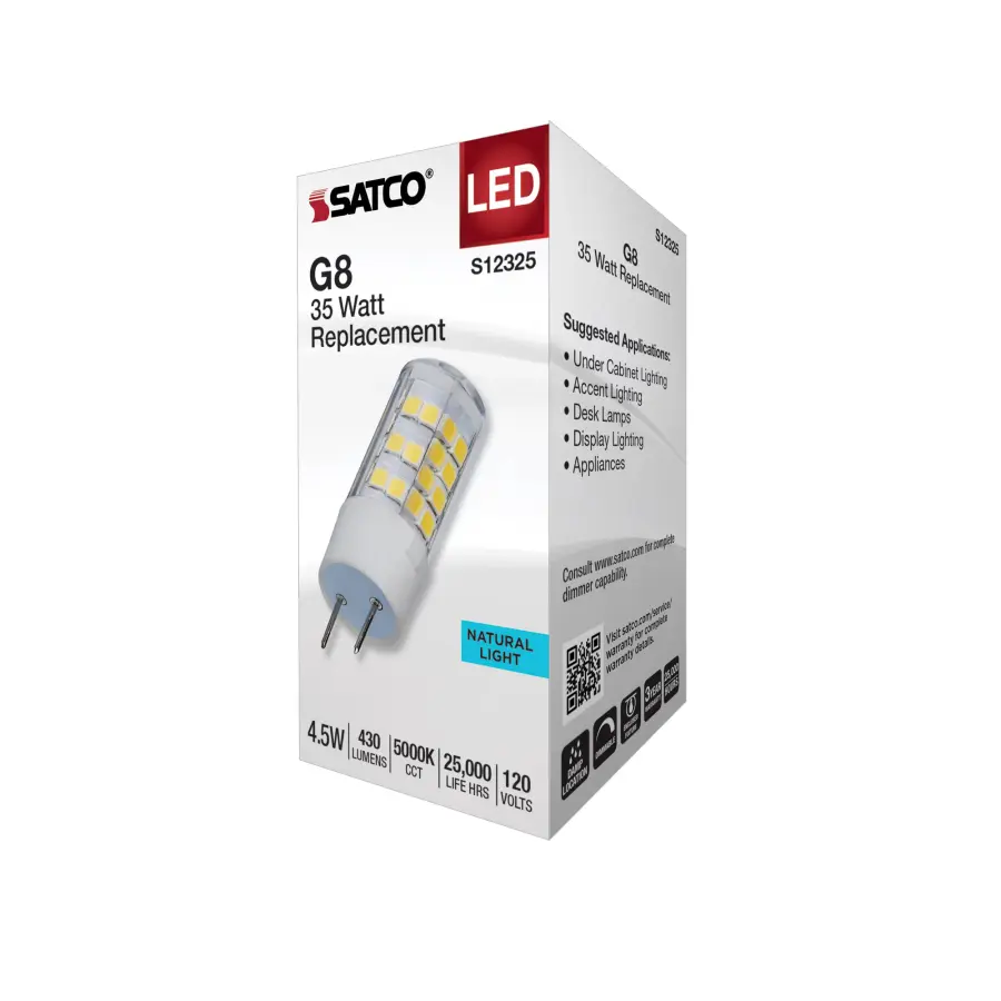 4.5 Watt T6 LED - Clear Finish - G8 Base - 5000K - 120 Volt - Image 7