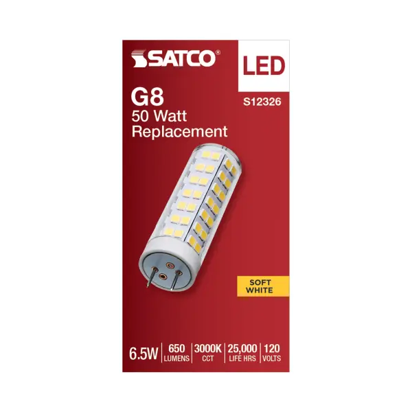 6.5 Watt T6 LED - Clear Finish - G8 Base - 3000K - 120 Volt - Image 3