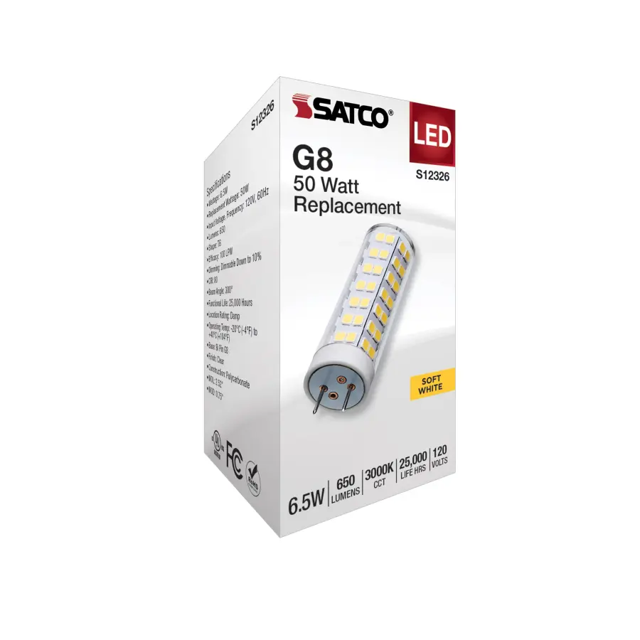 6.5 Watt T6 LED - Clear Finish - G8 Base - 3000K - 120 Volt - Image 6