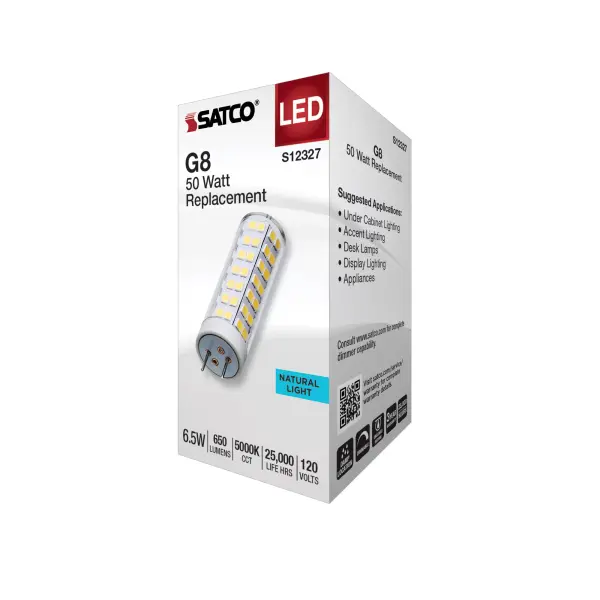 6.5 Watt T6 LED - Clear Finish - G8 Base - 5000K - 120 Volt - Image 7