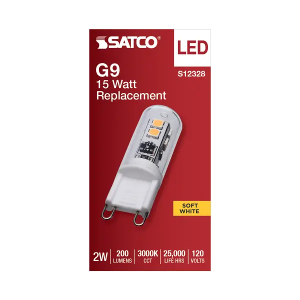 2 Watt T4 LED - Clear Finish - G9 Base - 3000K - 120 Volt - Image 3