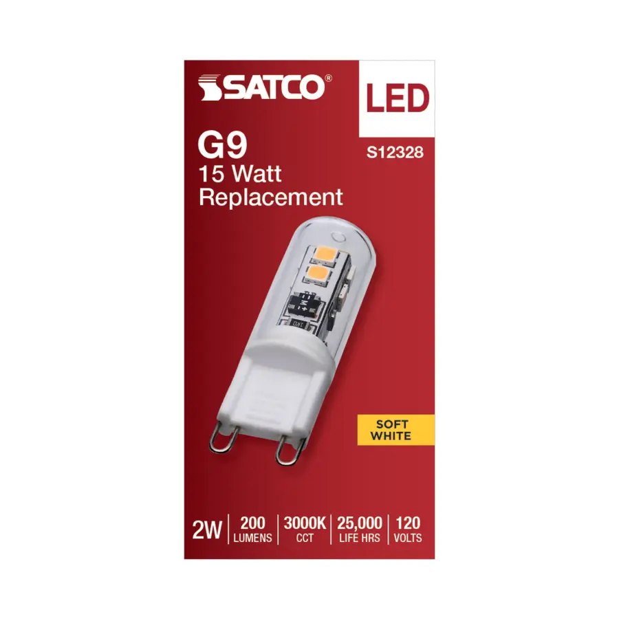 2 Watt T4 LED - Clear Finish - G9 Base - 3000K - 120 Volt - Image 3
