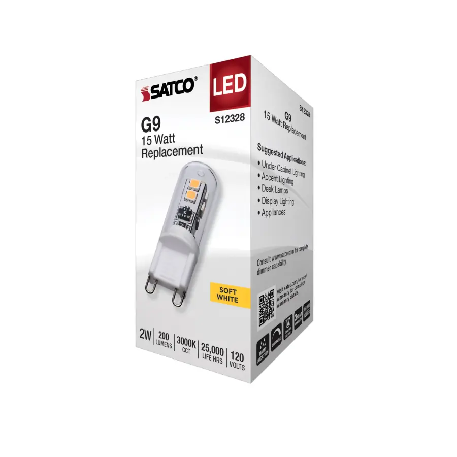 2 Watt T4 LED - Clear Finish - G9 Base - 3000K - 120 Volt - Image 7