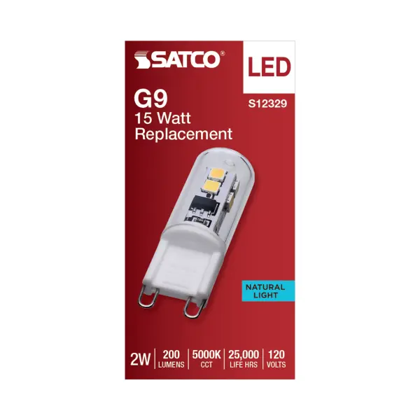 2 Watt T4 LED - Clear Finish - G9 Base - 5000K - 120 Volt - Image 3
